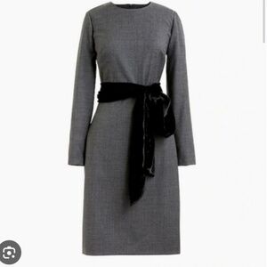 Jcrew velvet belted long sleeve dress size 2